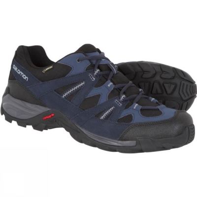 Zapatos Salomon Escambia GTX Hombre Negras / Azules Oscuro - Chile AXB901457